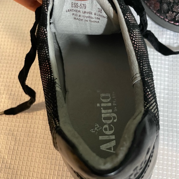 Alegria Black and Pink Floral Sneakers - Picture 7 of 7